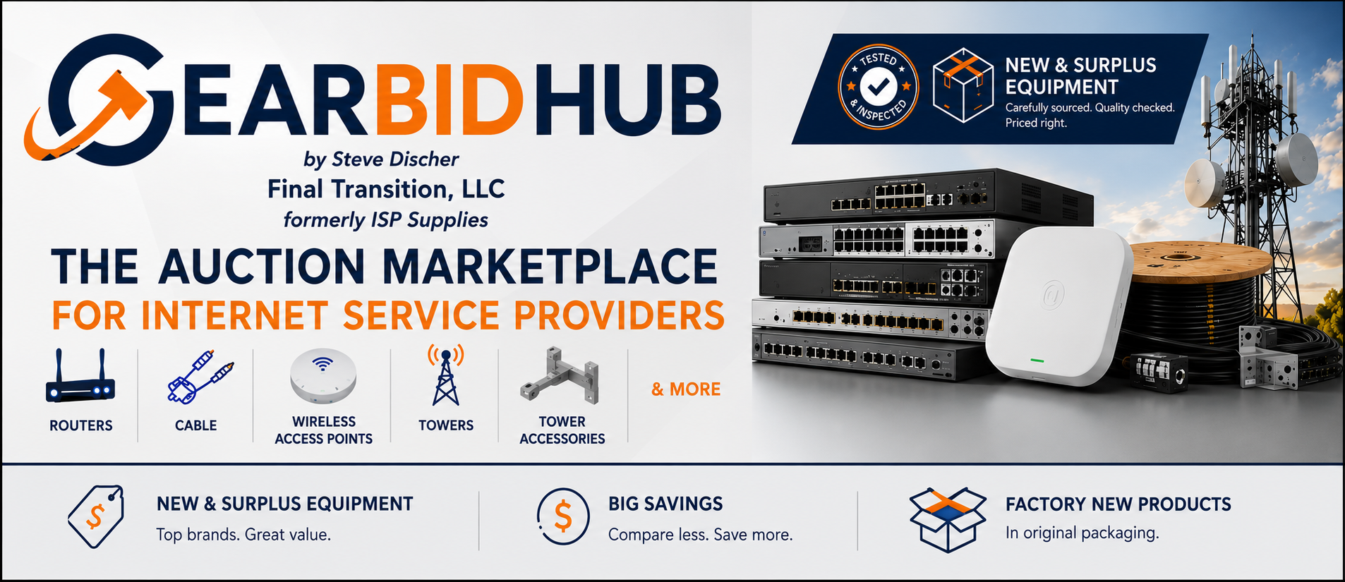 GearBidHub — by Steve Discher, Final Transition, LLC, formerly ISP Supplies